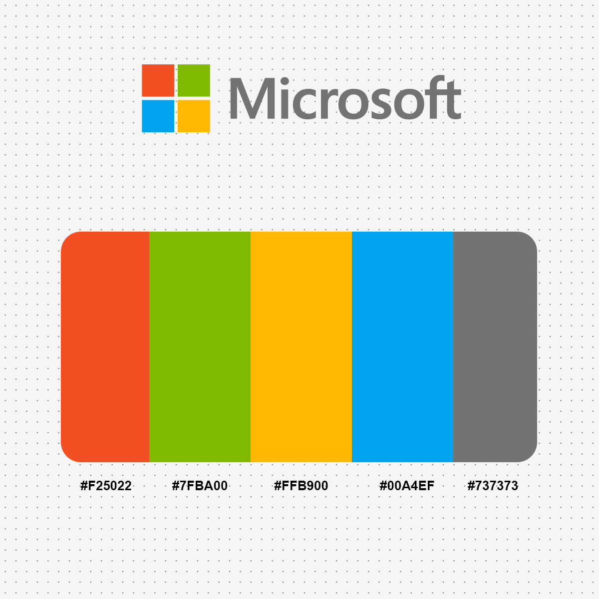 the colors code of microsoft logo