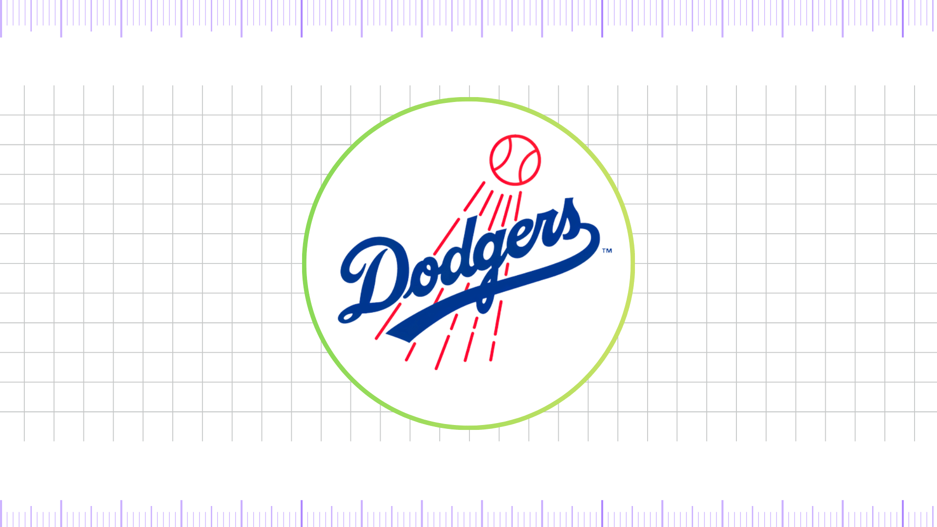 los angeles dodgers logo 1968 - 1971