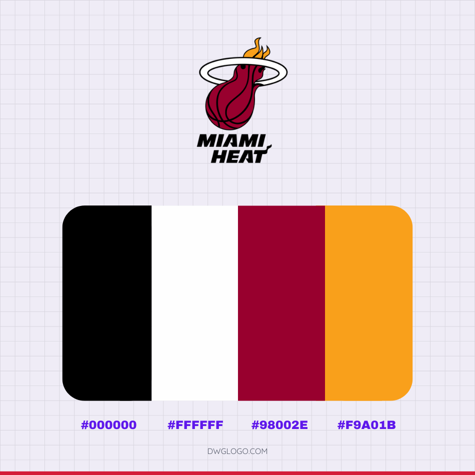 miami heat color codes hex