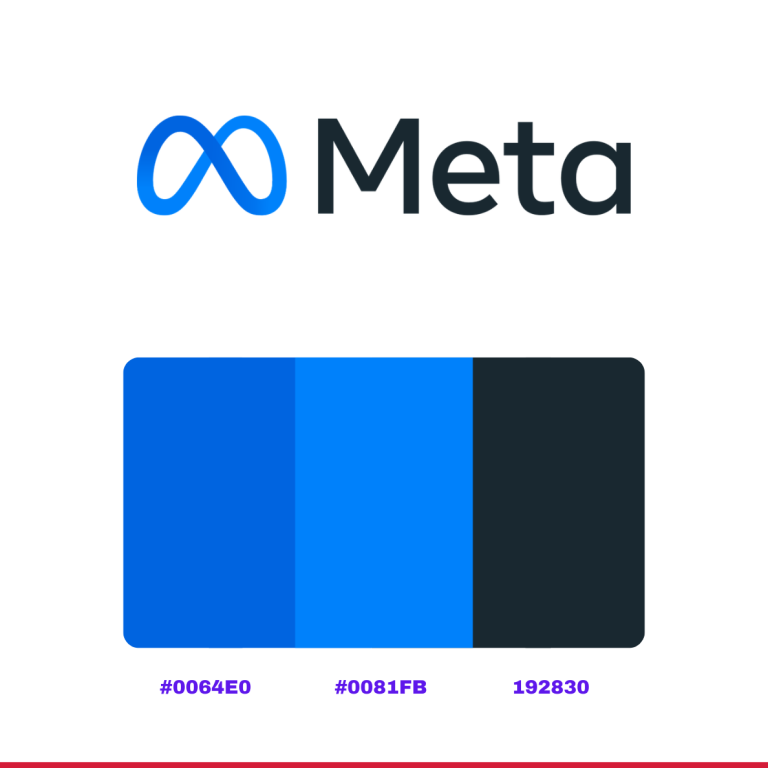 meta platforms logo colo codes
