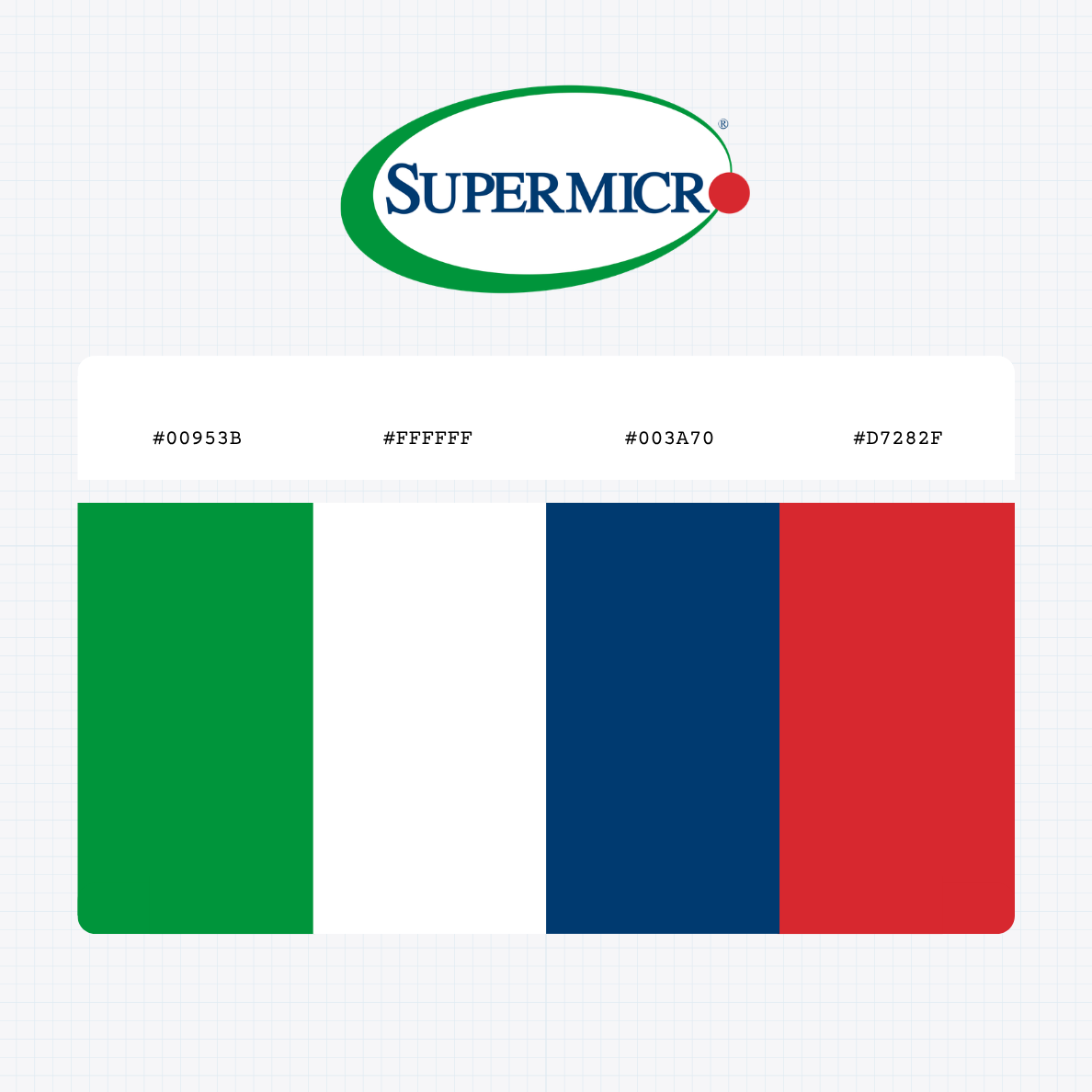 super micro computer logo color codes