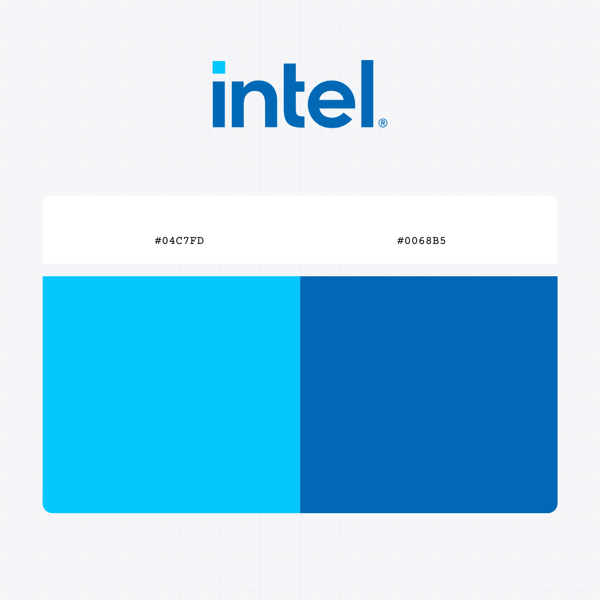 the intel logo color codes