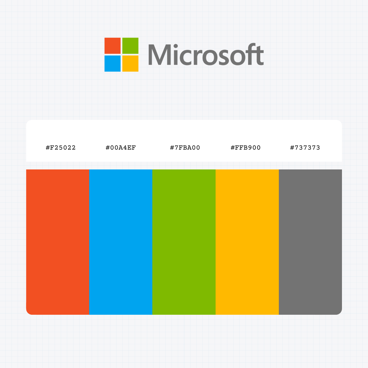 Microsoft logo color codes