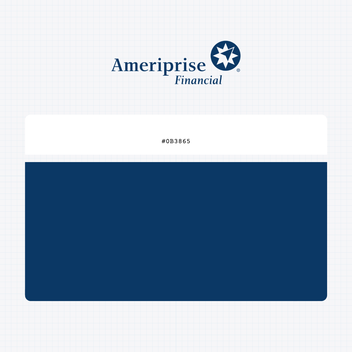 Ameriprise Financial Inc logo with HEX color values