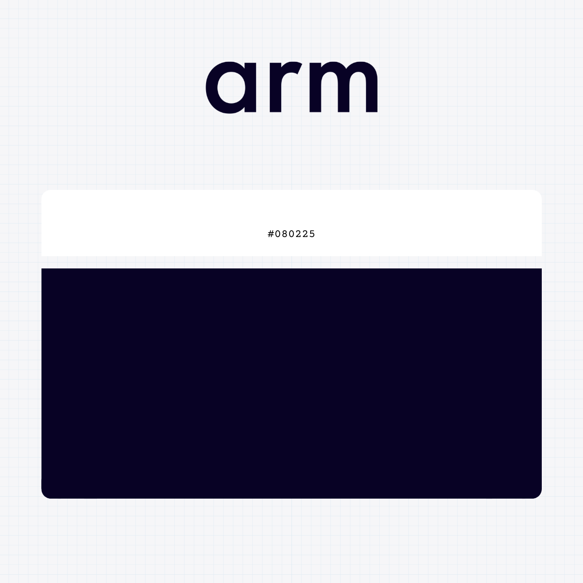 Arm Holdings plc logo with HEX color values