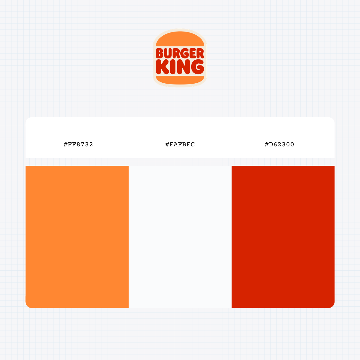 Burger King Company logo with HEX color values