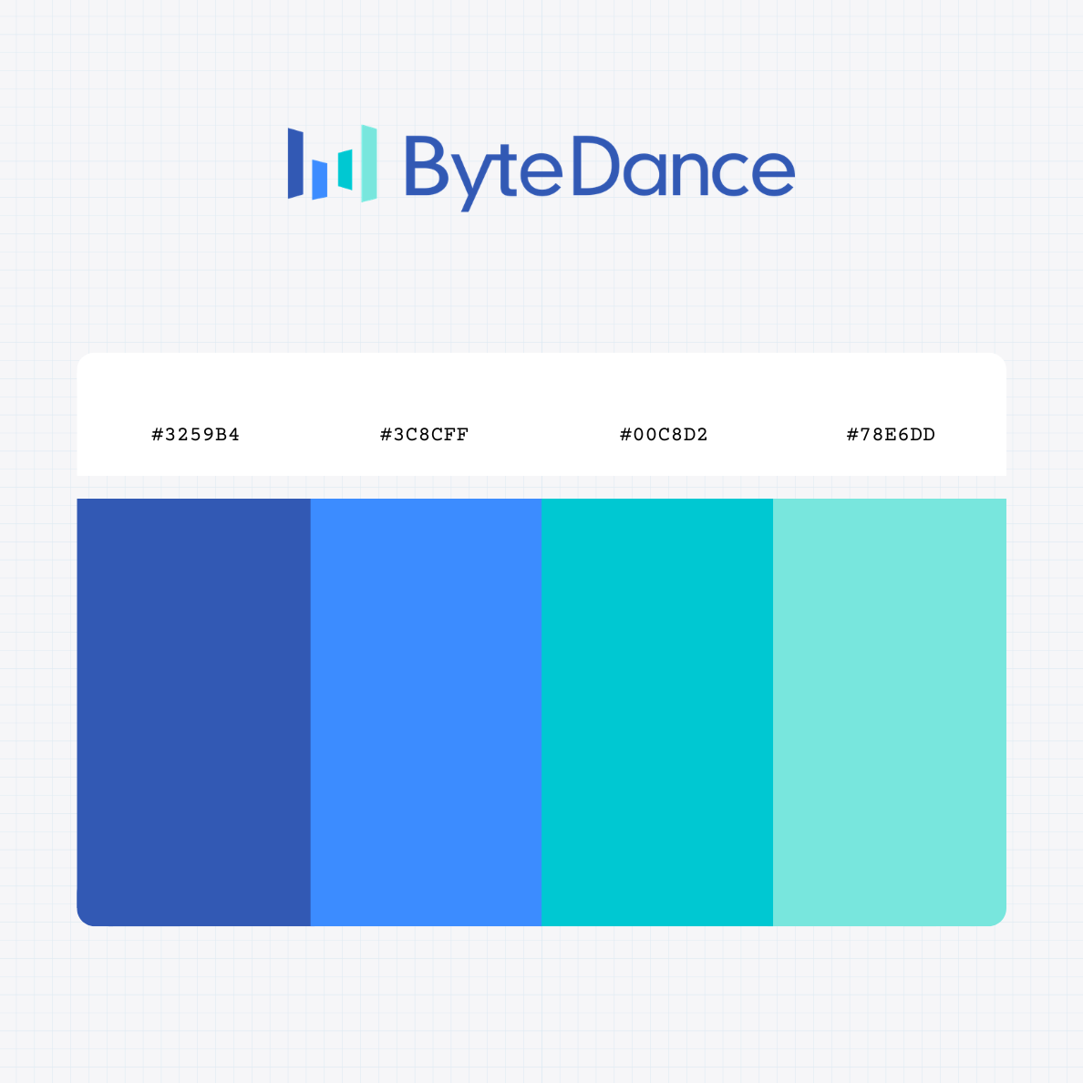 ByteDance logo with HEX color values