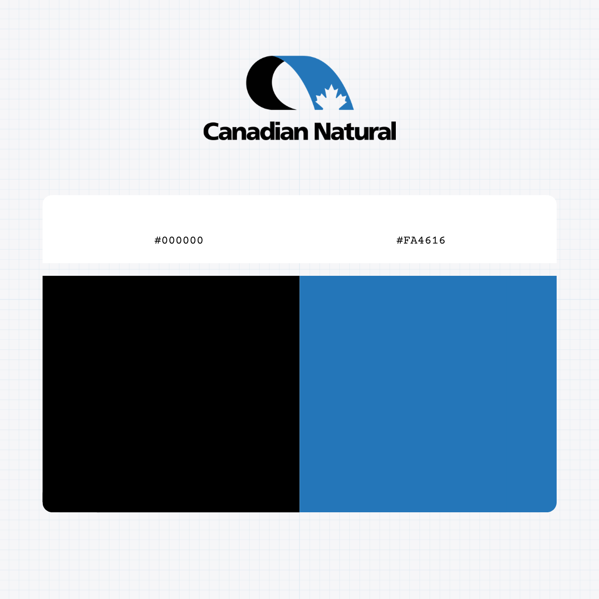 Canadian Natural Resources Limited logo with HEX color values