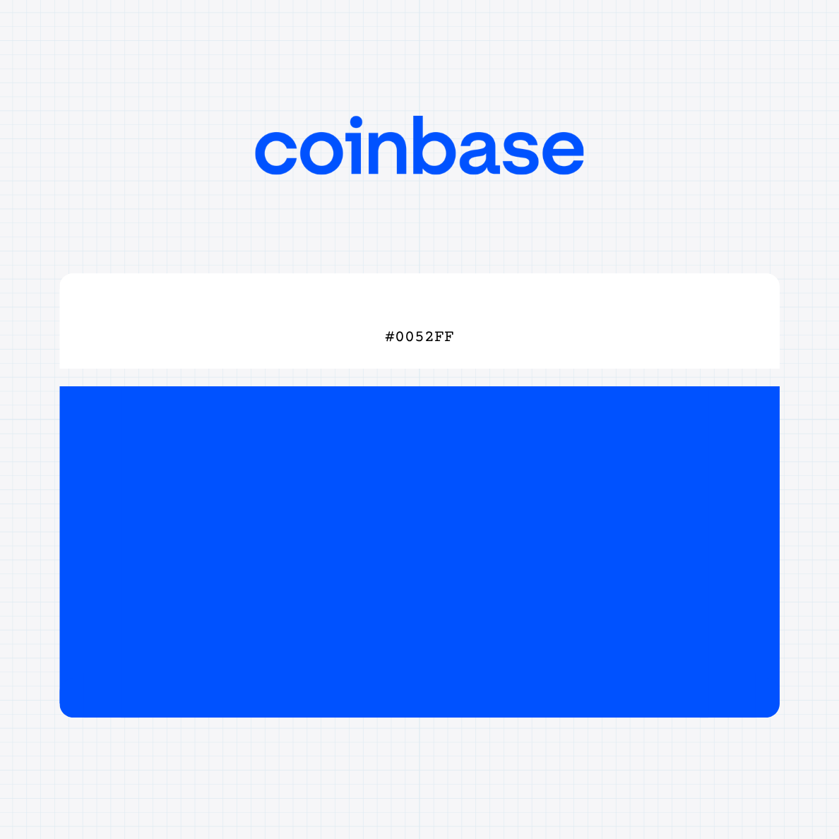 Coinbase Global Inc logo with HEX color values
