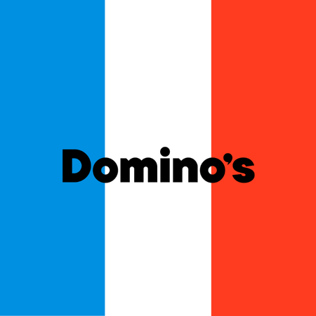 dominos pizza brand logo color palette thumbnail
