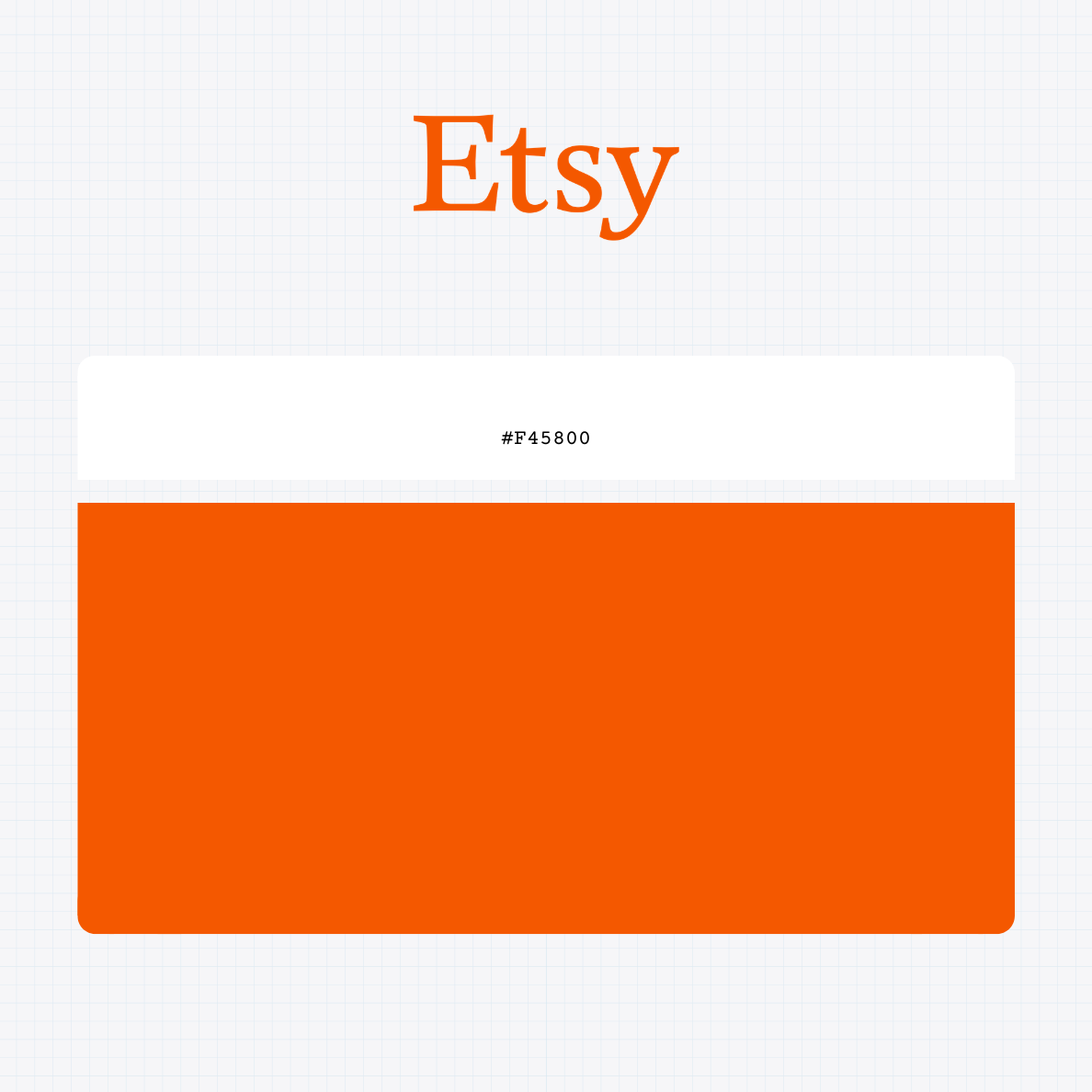 Etsy Inc logo with HEX color values