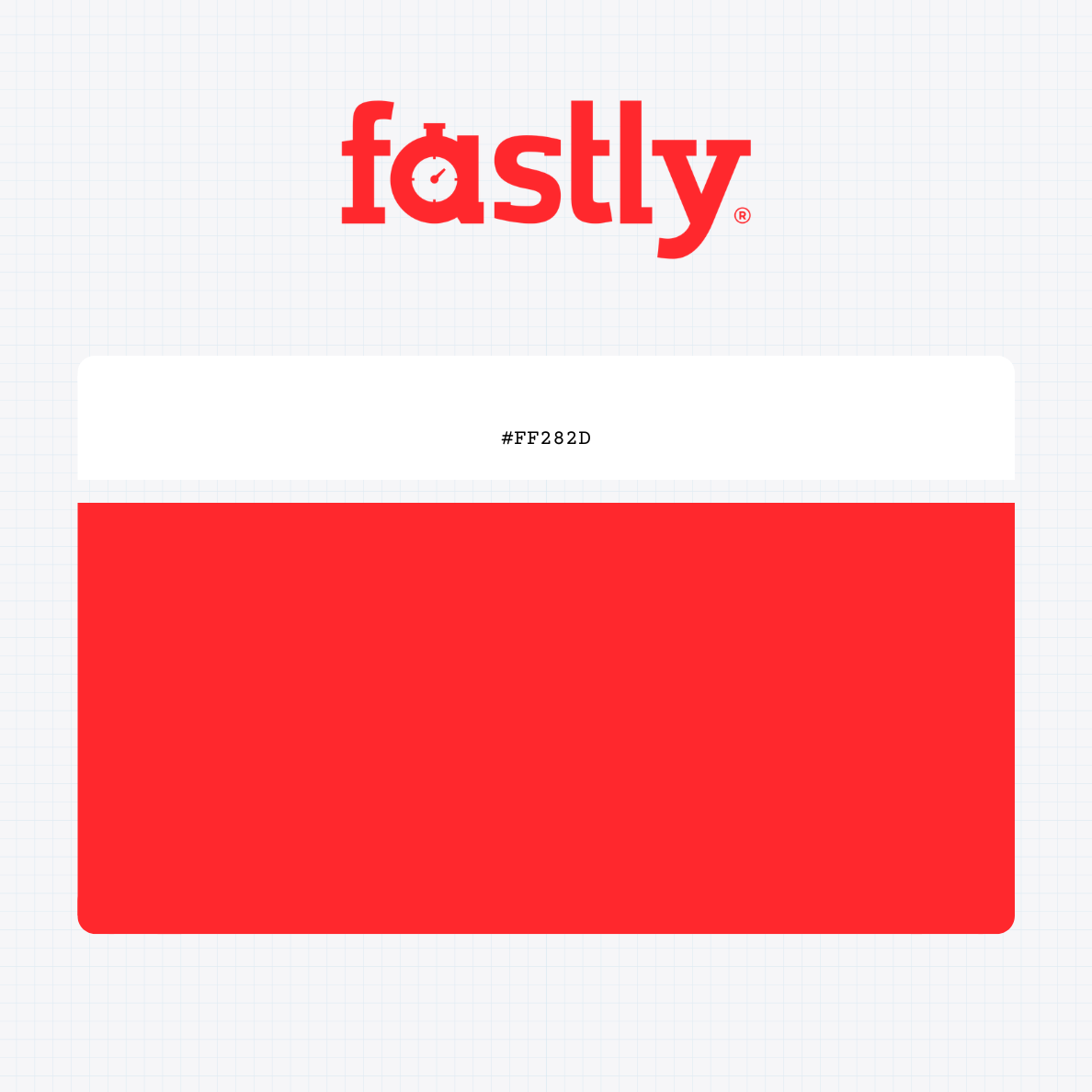 Fastly Inc logo with HEX color values