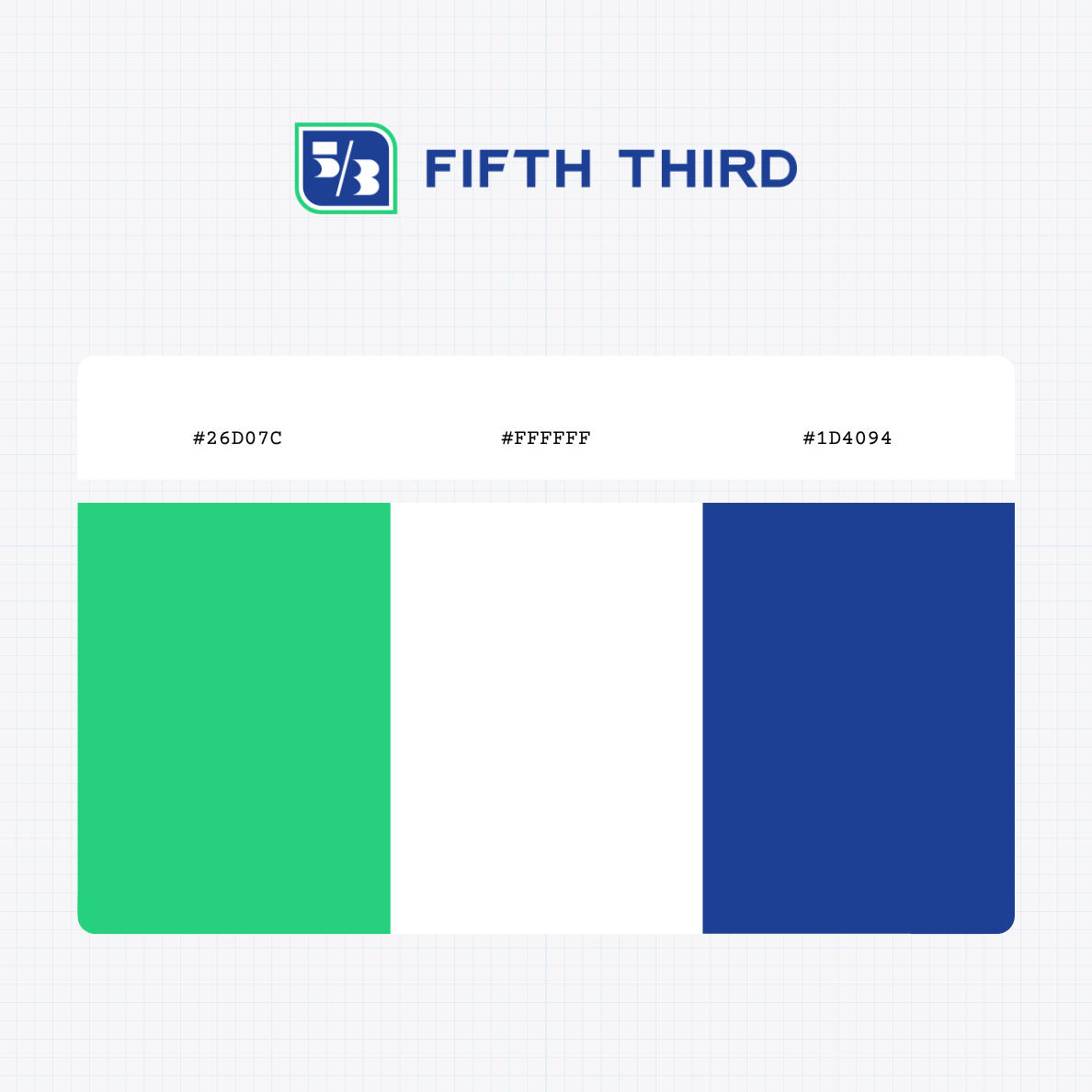 Fifth Third Bancorp logo with HEX color values