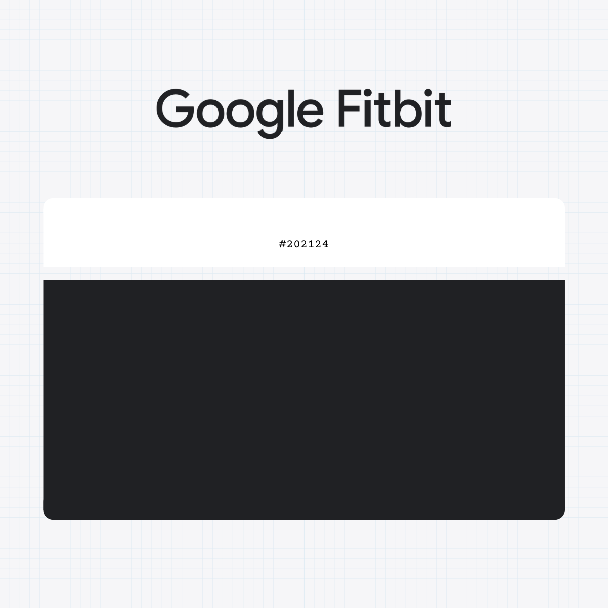 Google Fitbit logo with HEX color values