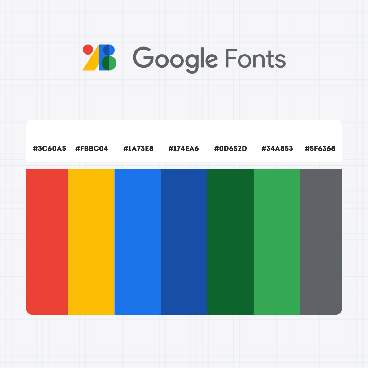 google fonts logo color codes