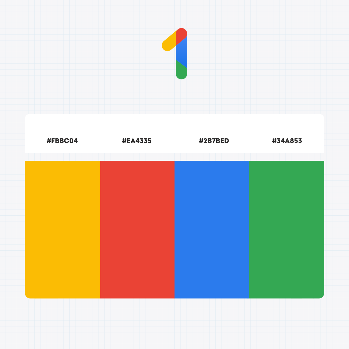 google one logo color codes
