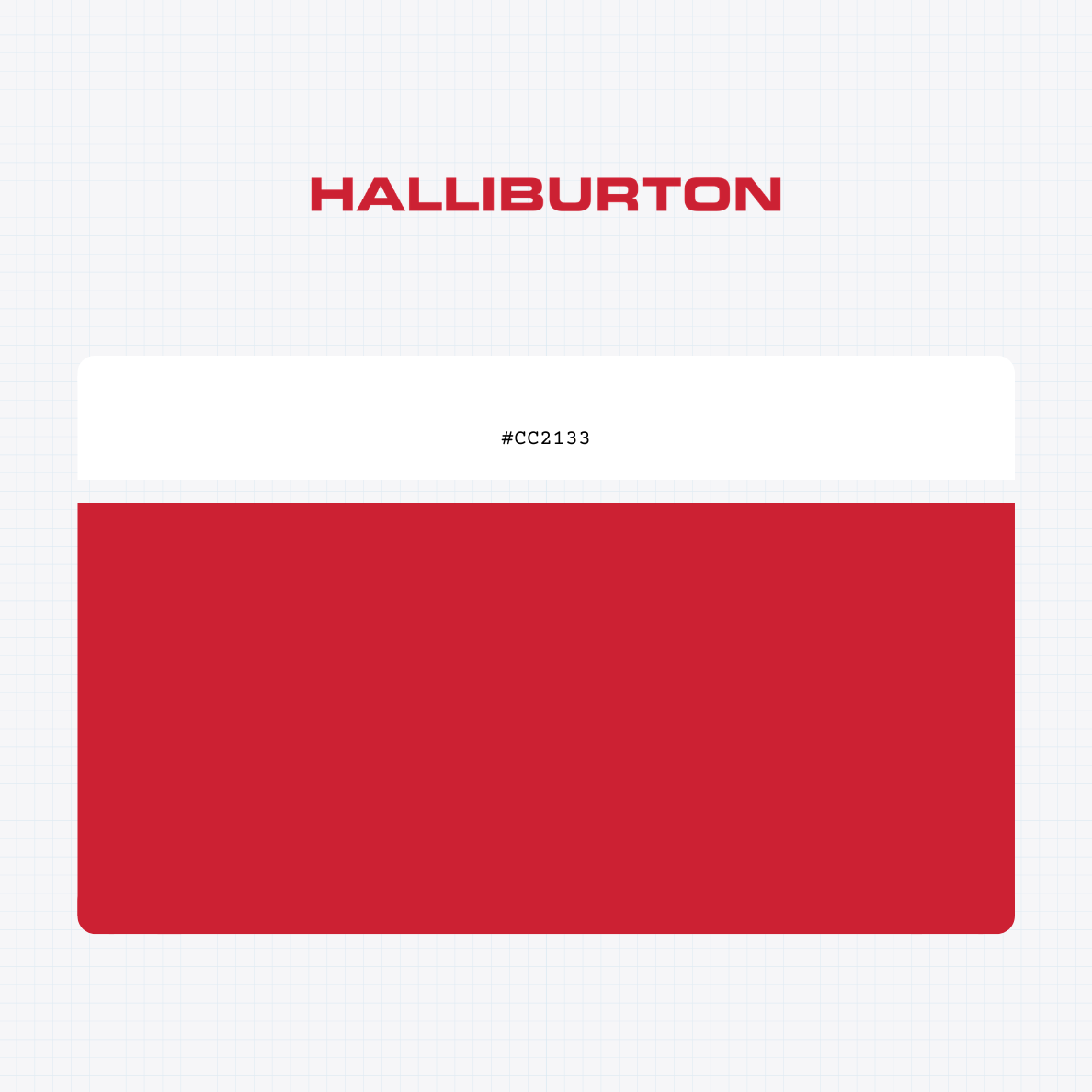 Halliburton Company logo with HEX color values