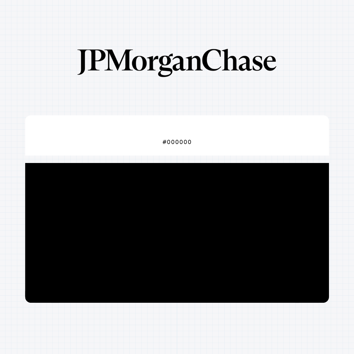 JPMorgan Chase & Co logo with HEX color values