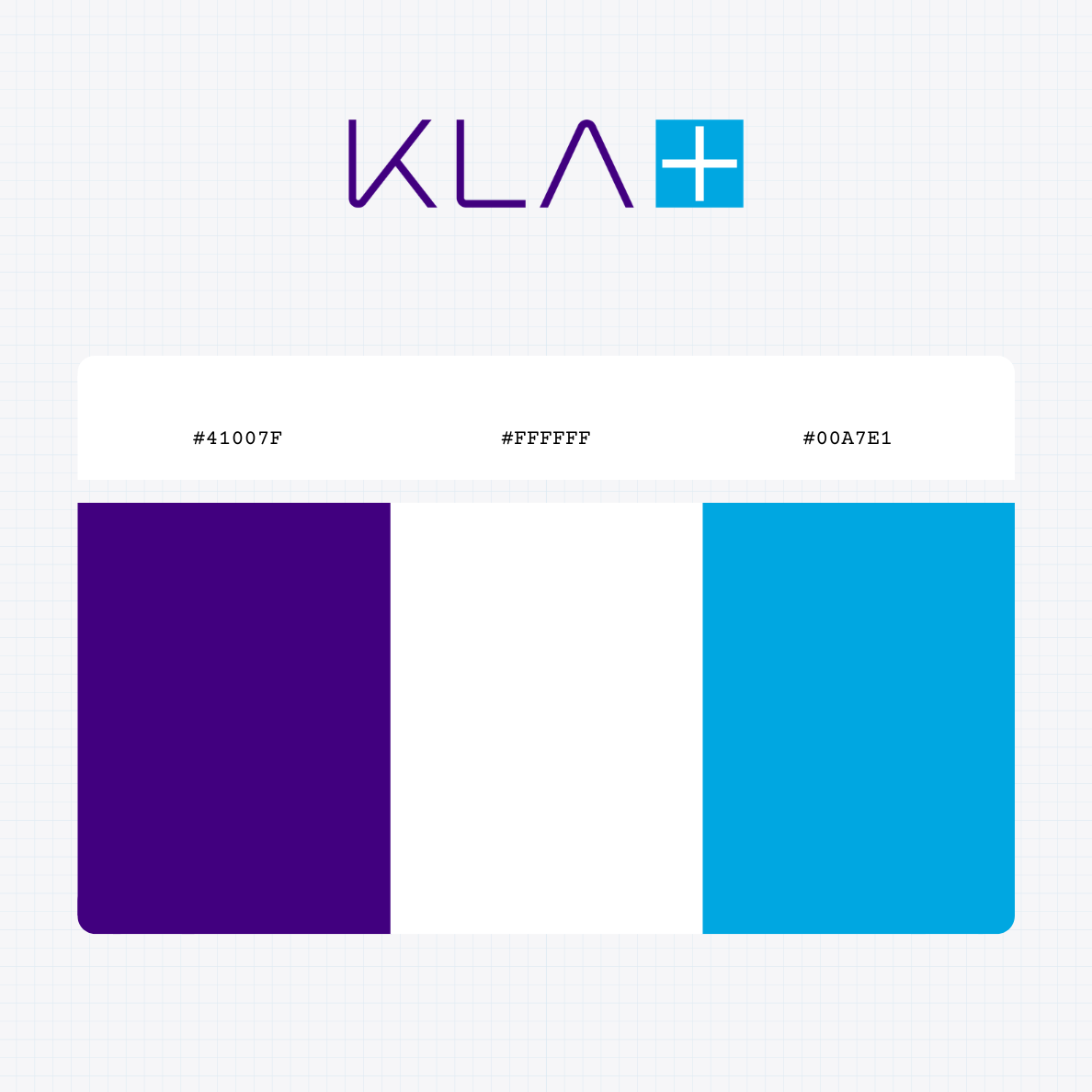 KLA Corporation logo with HEX color value