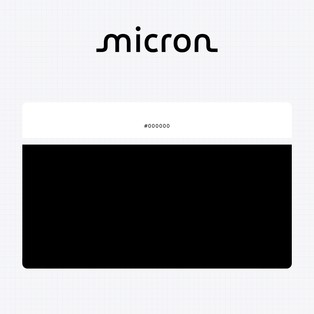 Micron Technology Inc logo with HEX color values