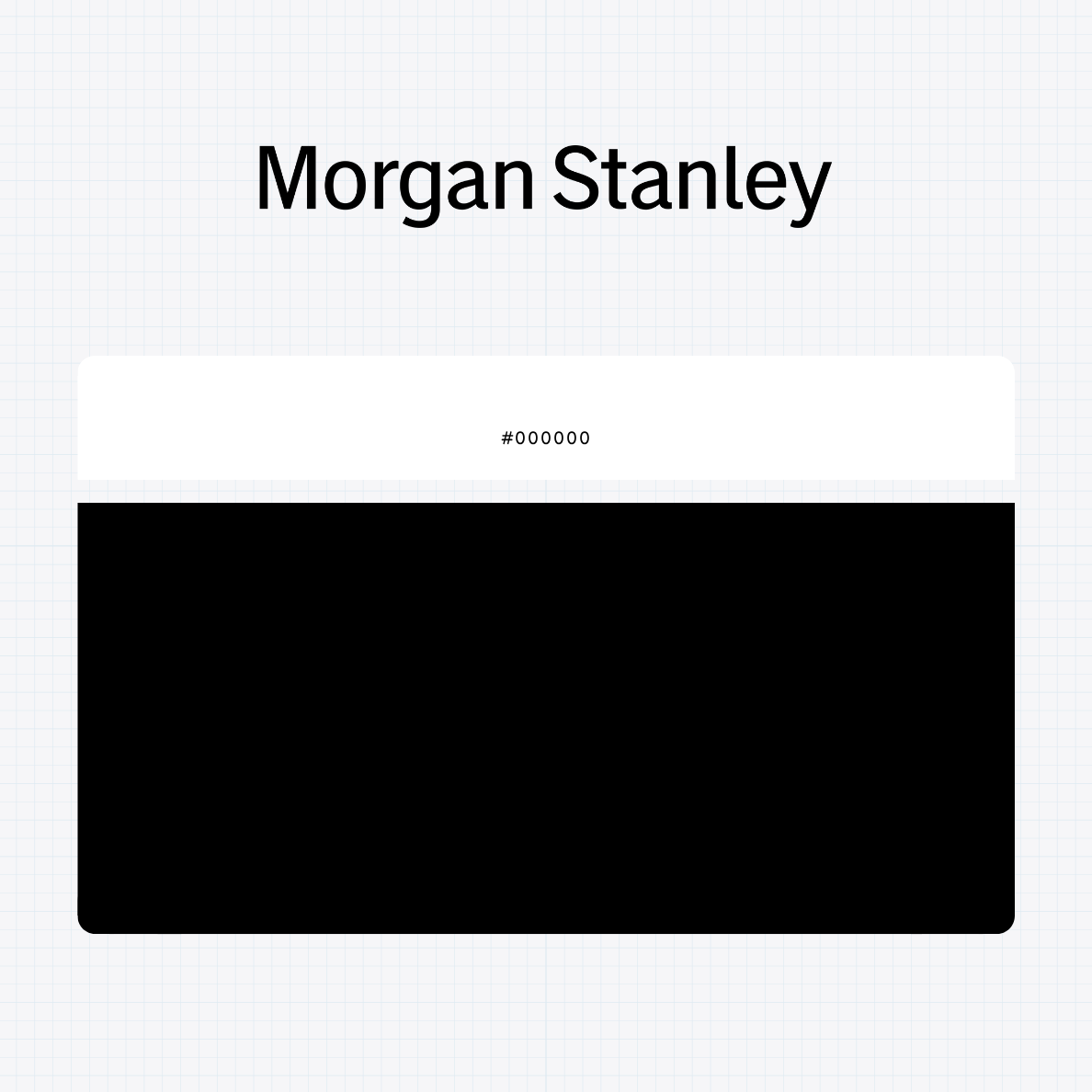 Morgan Stanley logo with HEX color values