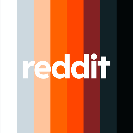reddit logo color palette thumbnail