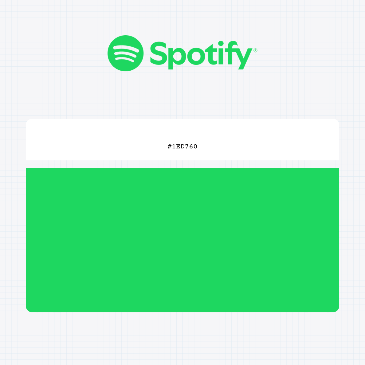 Spotify AB logo with HEX color values