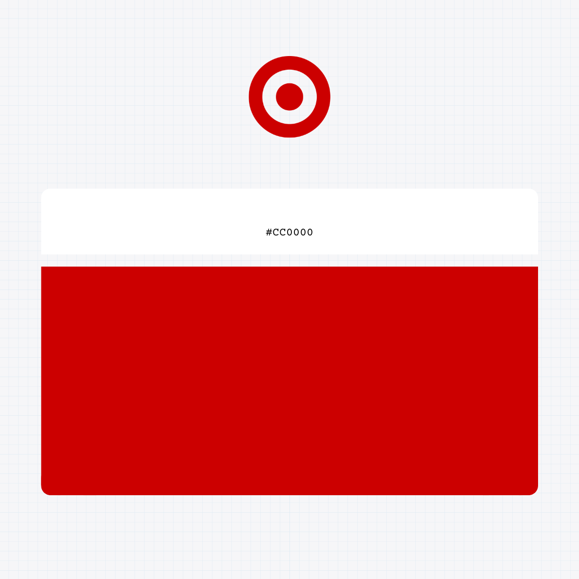 Target Corporation logo with HEX color values