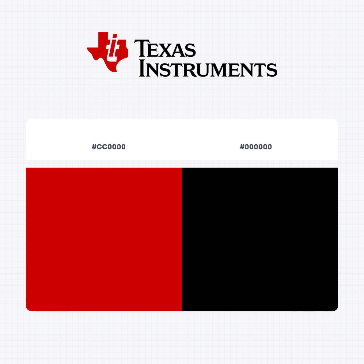 texas instrument logo color codes