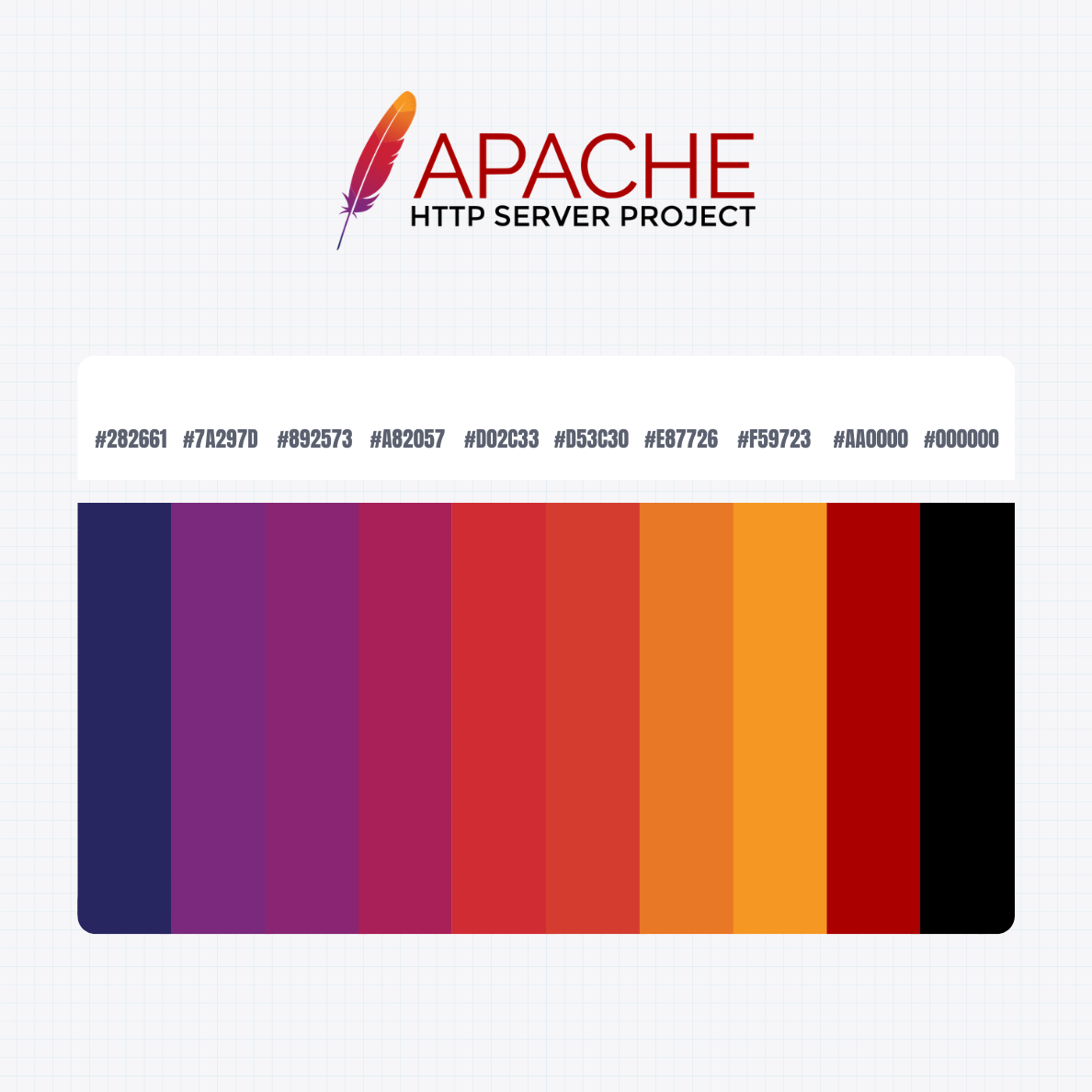 the apache http server logo color codes