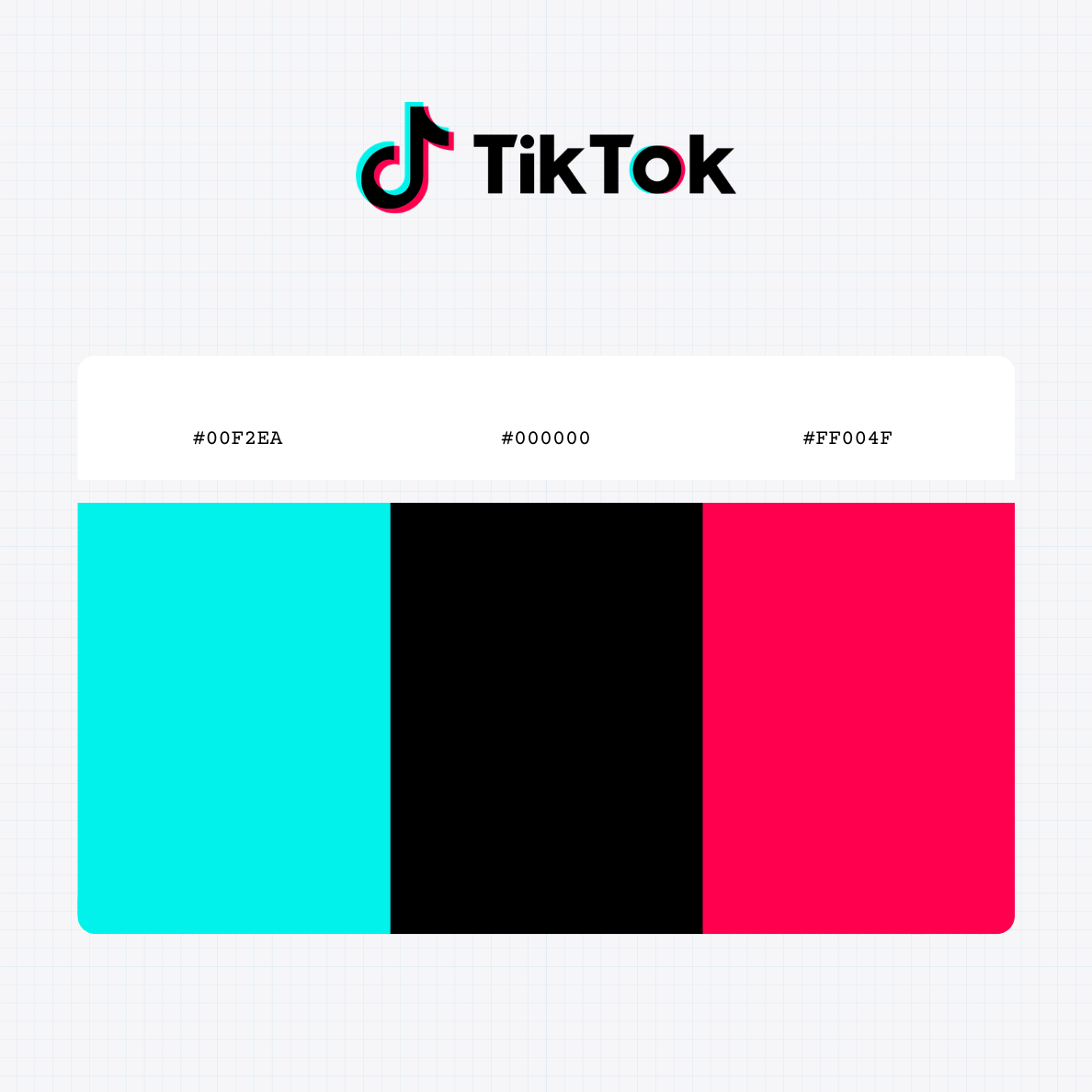 TikTok Pte Ltd logo with HEX color values