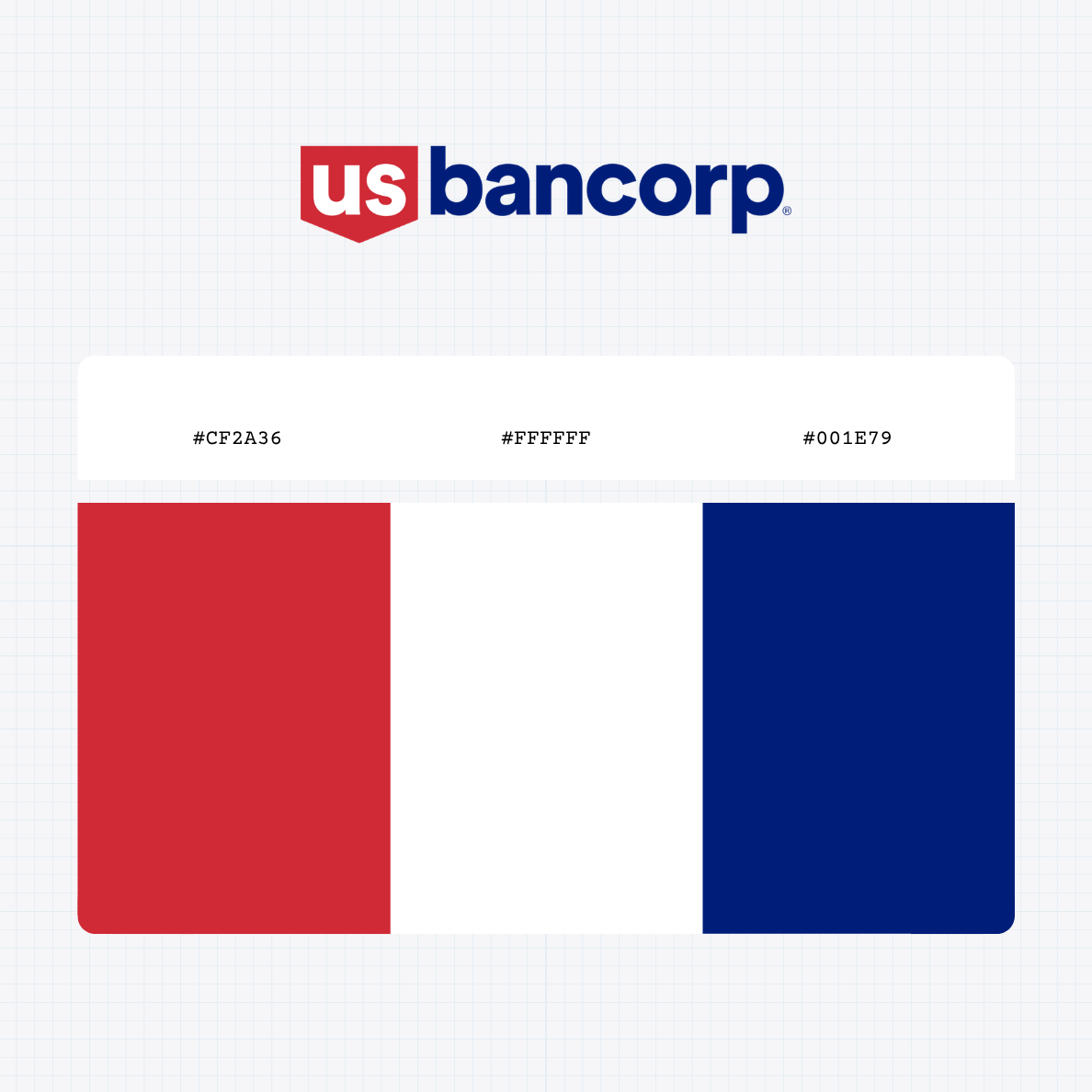 U.S. Bancorp logo with HEX color values