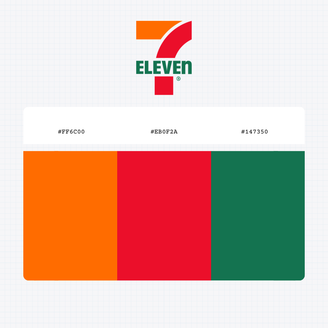 7 eleven logo color codes