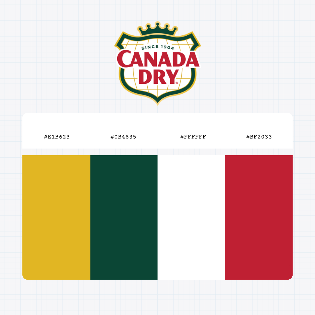 canada dry logo color codes