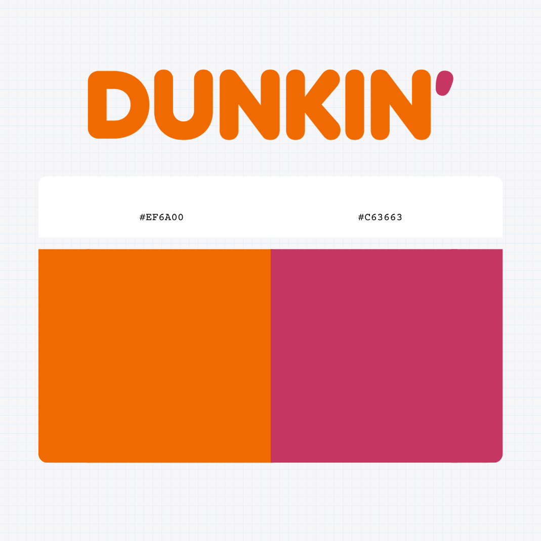 dunkin donuts logo color codes