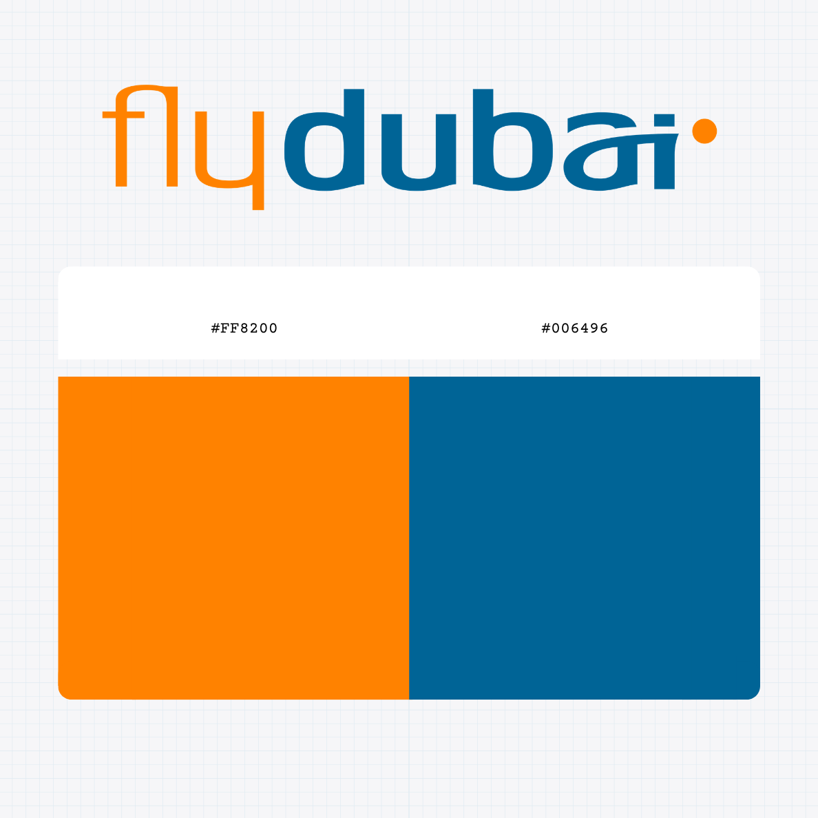 fly dubai logo color codes