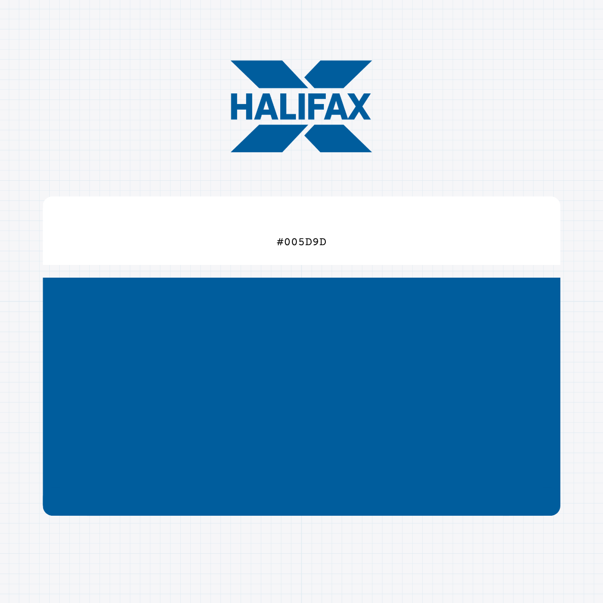 Halifax (bank) logo with HEX color values