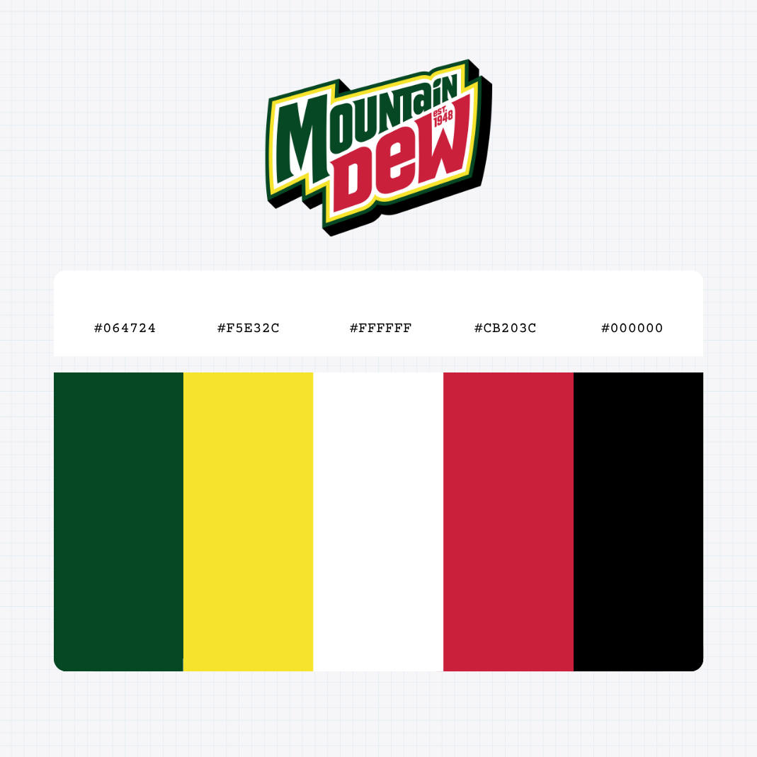 mountain dew logo color codes