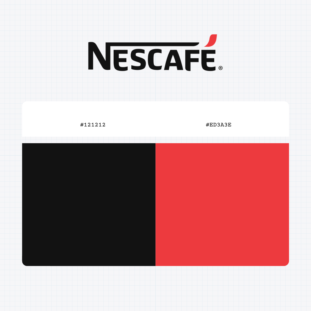 nescafe logo color codes