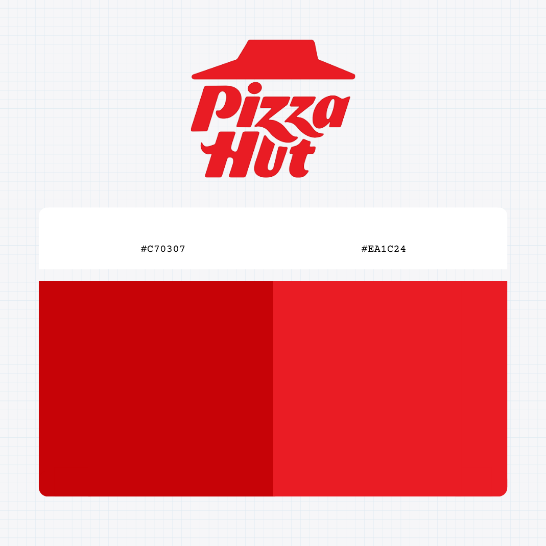 pizza hut logo color codes
