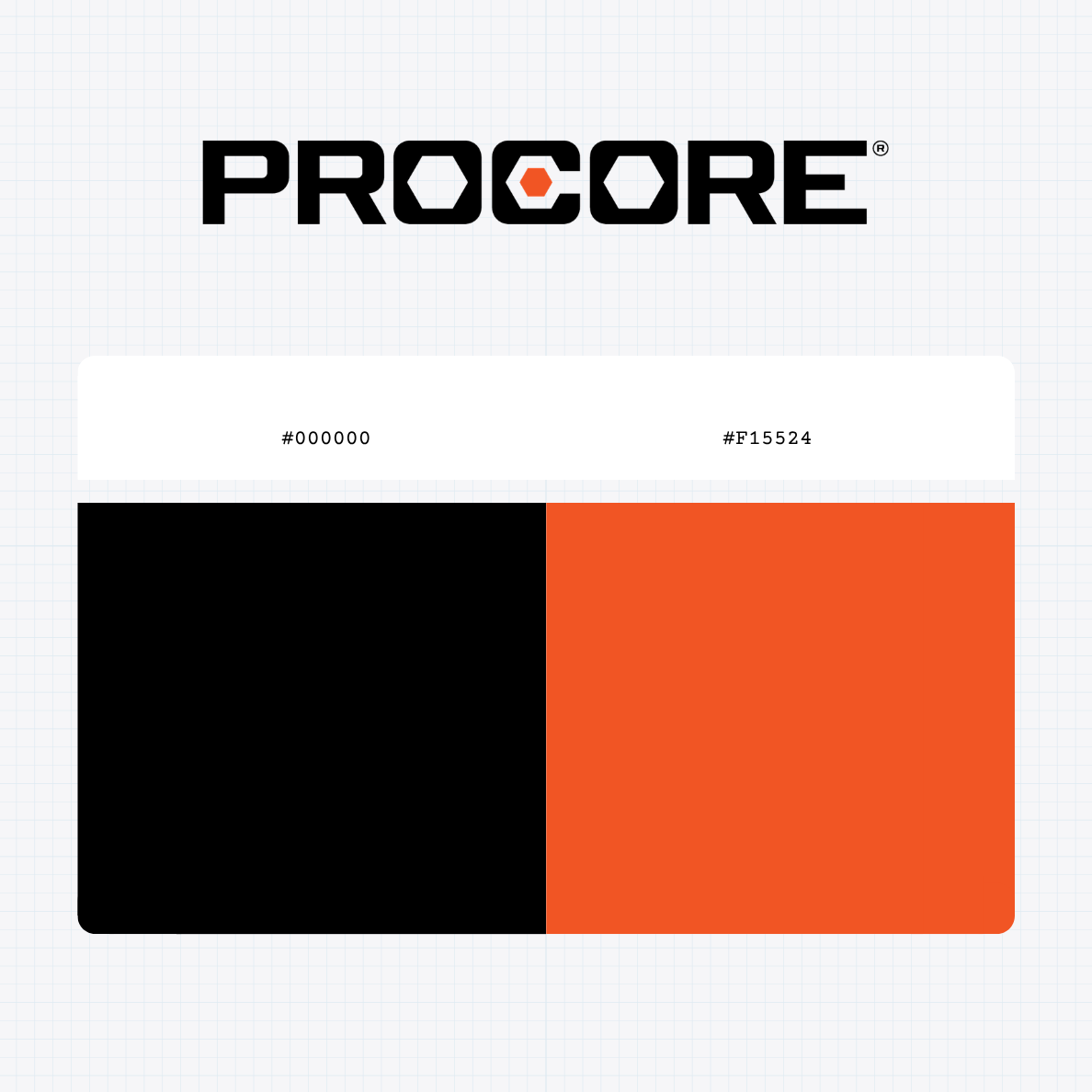 procore logo color codes