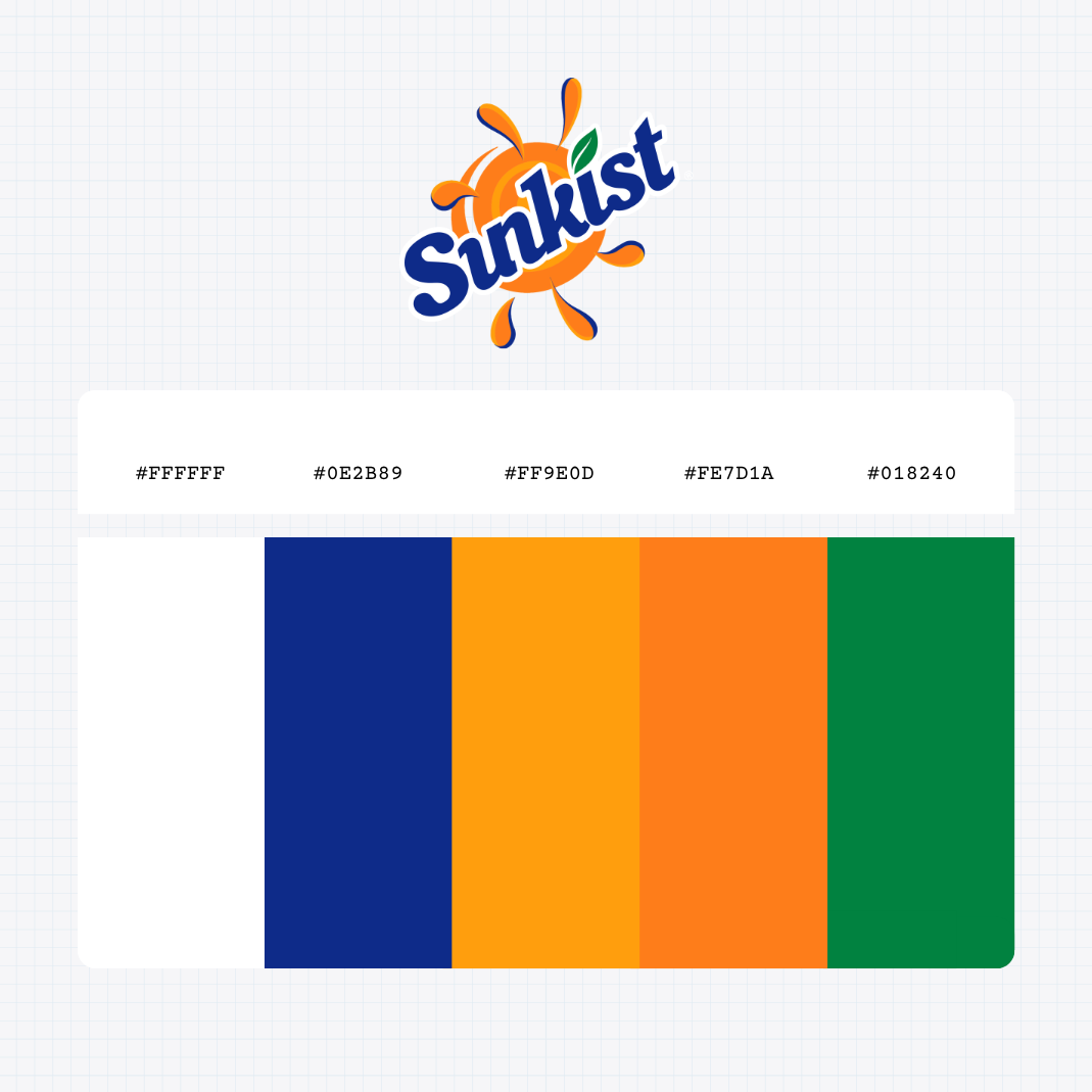sunkist logo color codes
