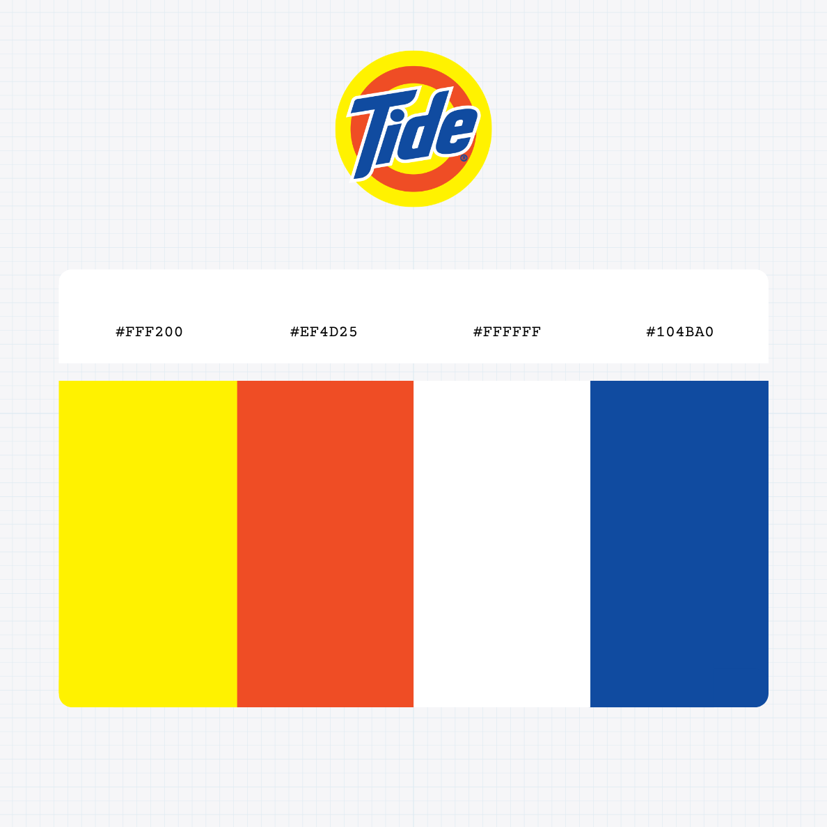 tidedetergent logo color codes