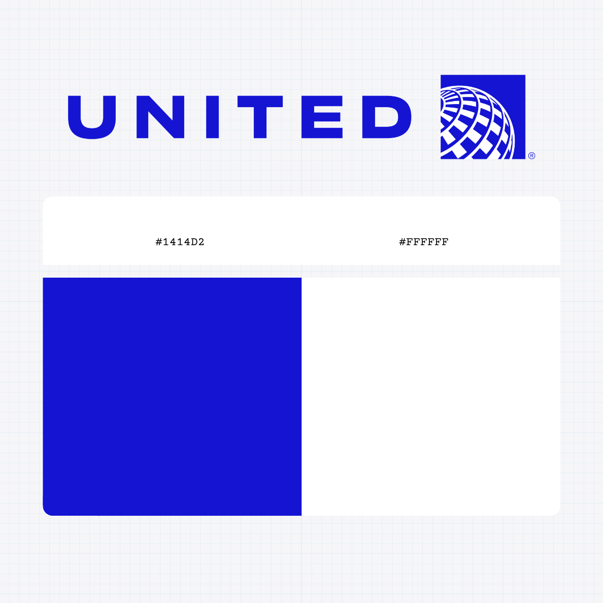 united airlines logo color codes