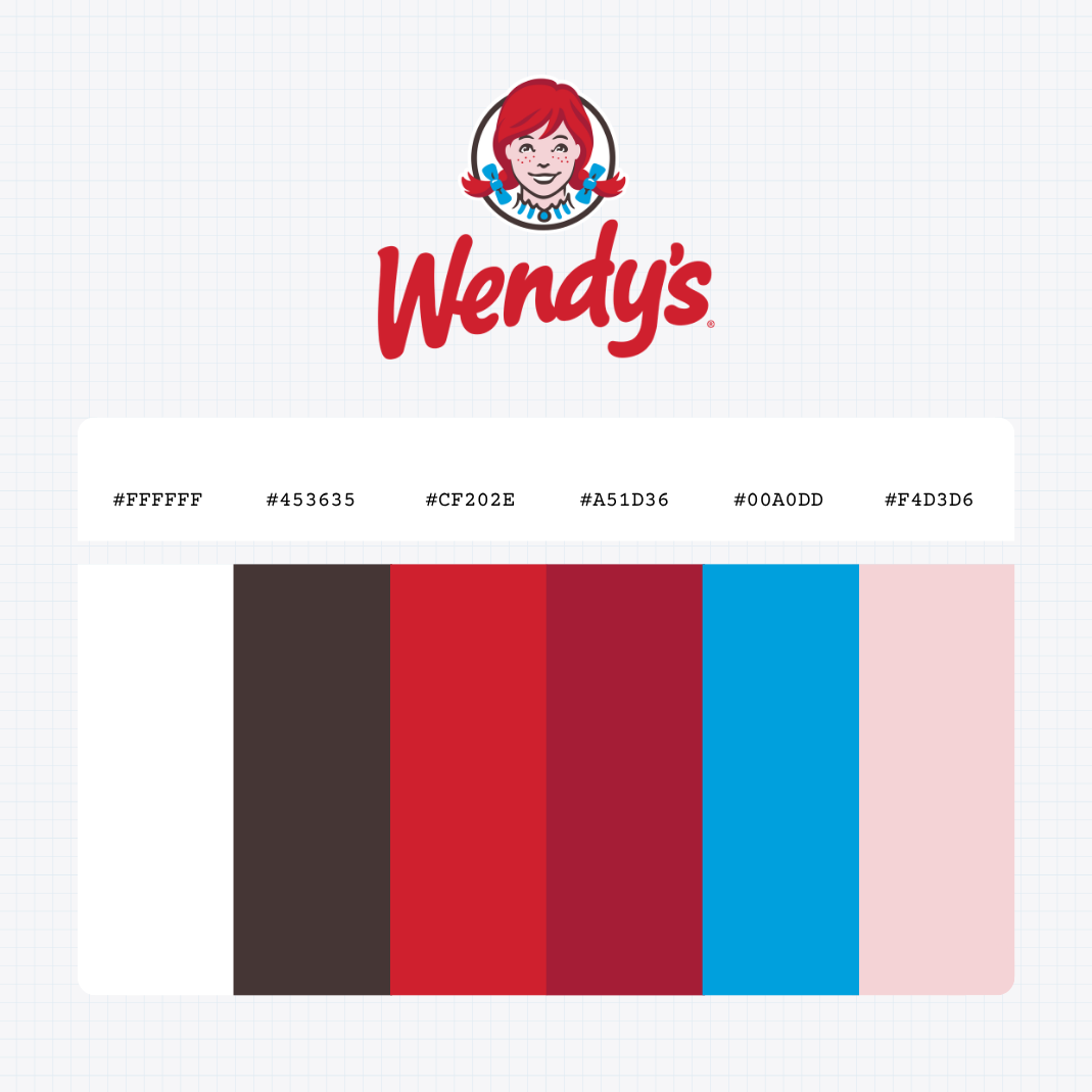 wendys logo color codes
