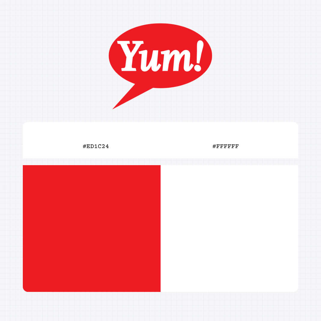 yum brands logo color codes