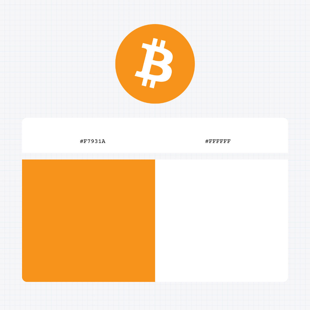 bitcoin logo color codes