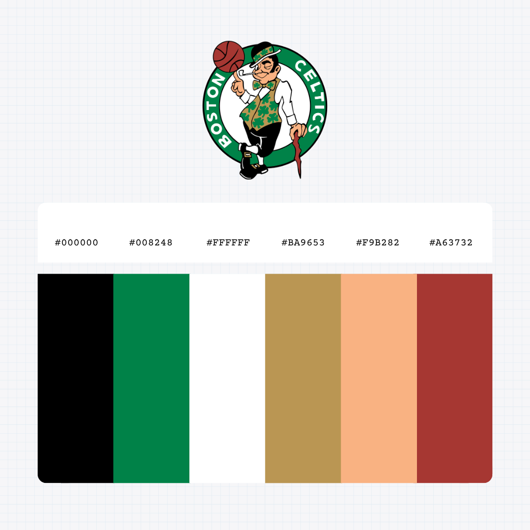 boston celtics logo color codes