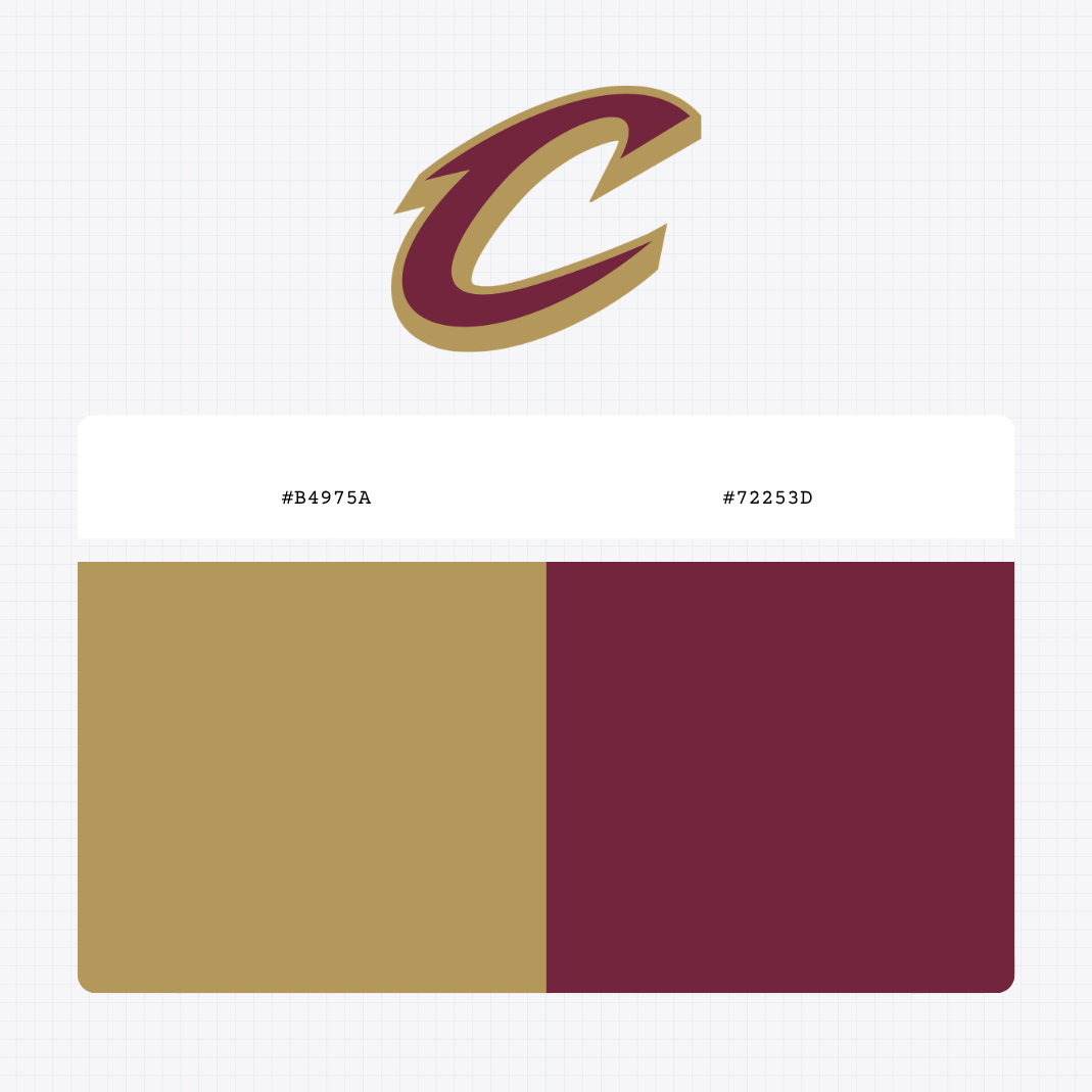 cleveland cavaliers logo color codes
