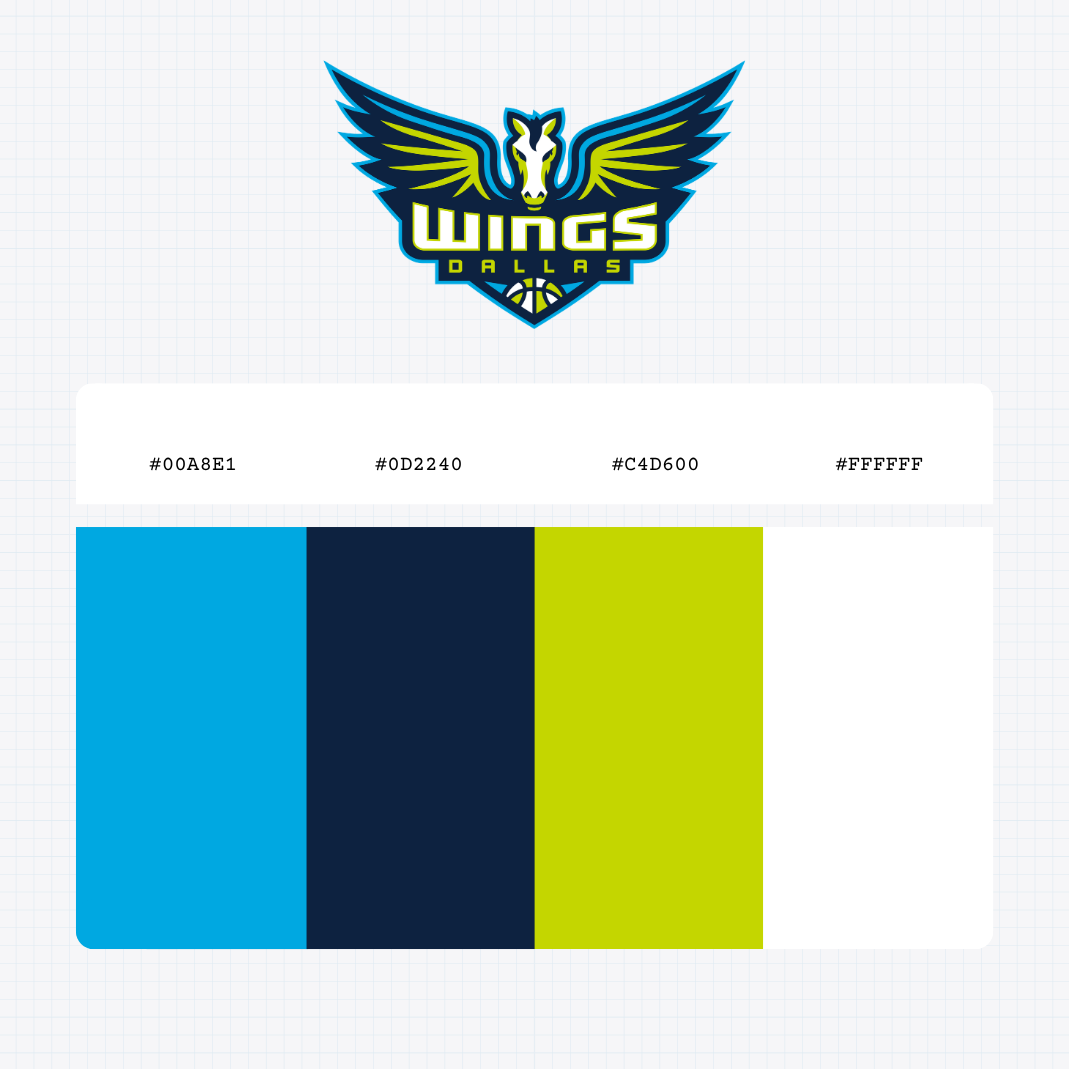 dallas wings logo color codes